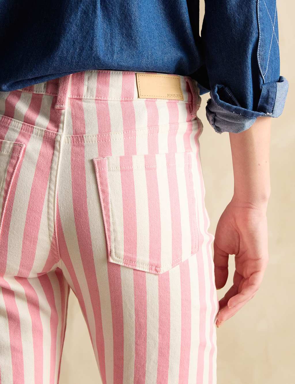 Cotton Rich Denim Striped Ankle Grazer Jeans 5 of 5