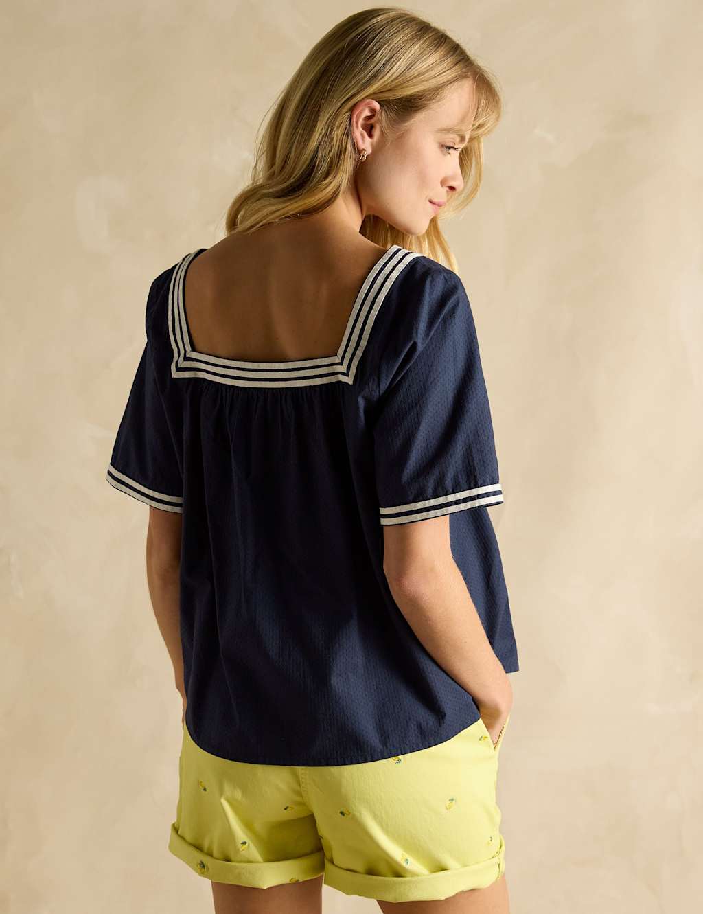 Pure Cotton Square Neck Top 3 of 4