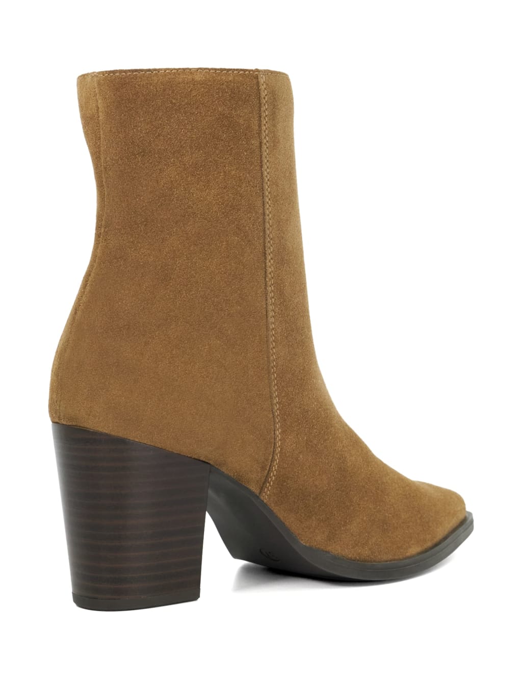 Suede Cow Boy Block Heel Ankle Boots 5 of 6