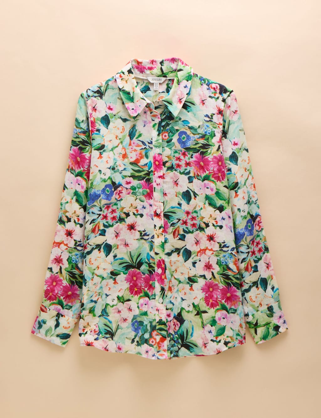Pure Linen Floral Collared Shirt 2 of 6