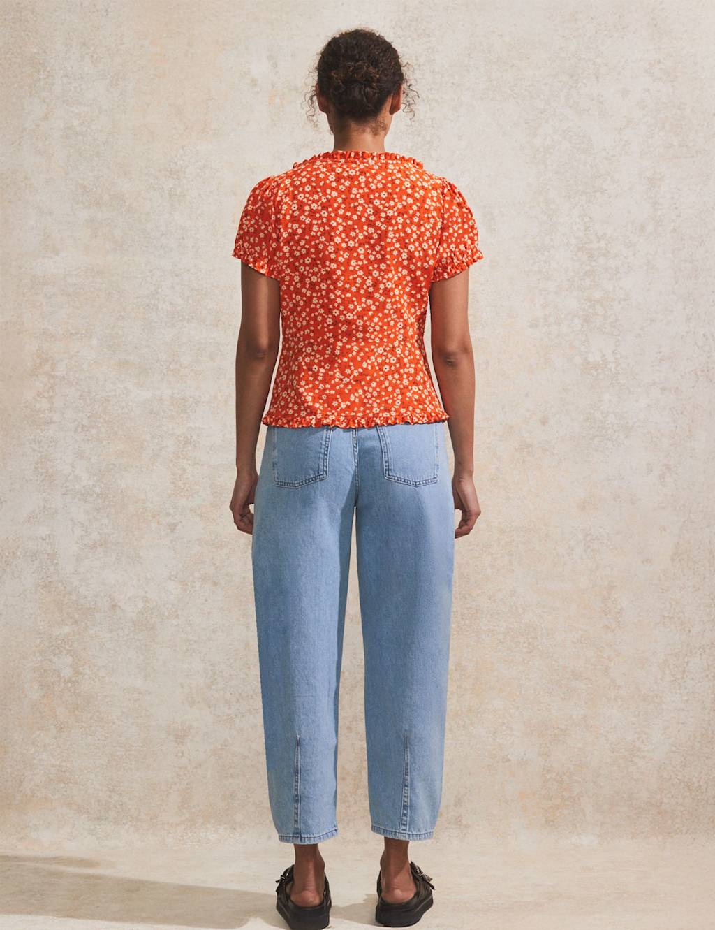 Floral Tie Neck Top 2 of 4