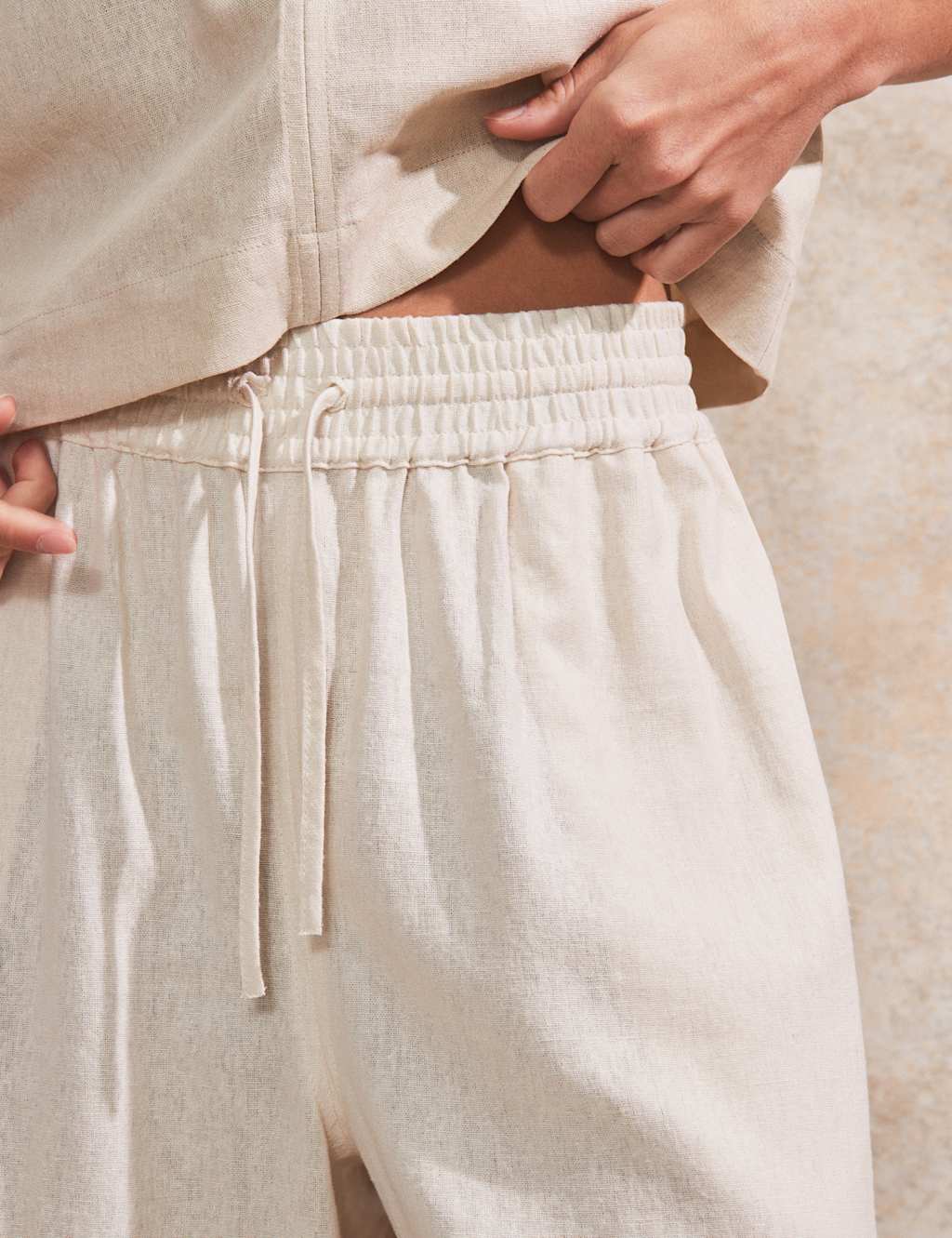 Linen Rich Wide Leg Trousers 3 of 5