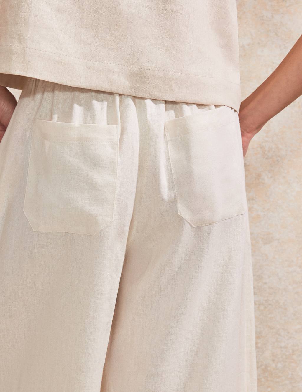 Linen Rich Wide Leg Trousers 4 of 5