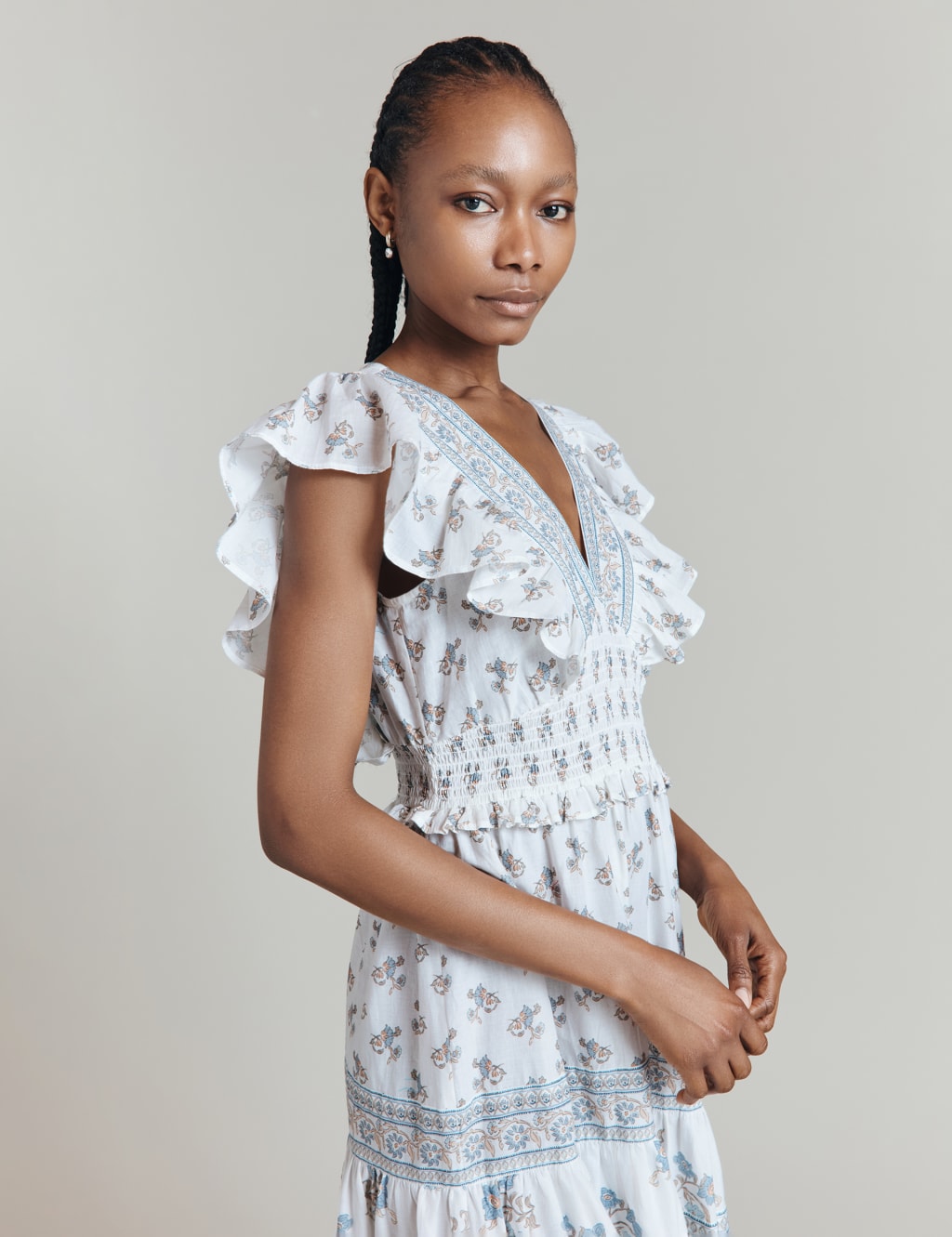 Flower tea dress top