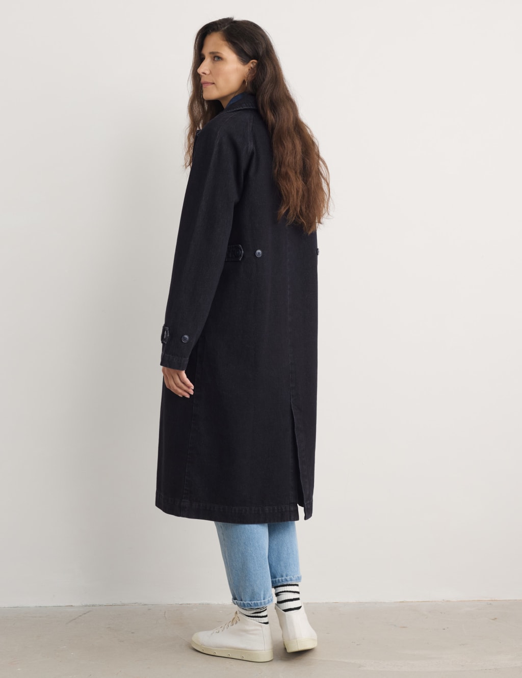 Pure Cotton Collared Longline Mac 3 of 4