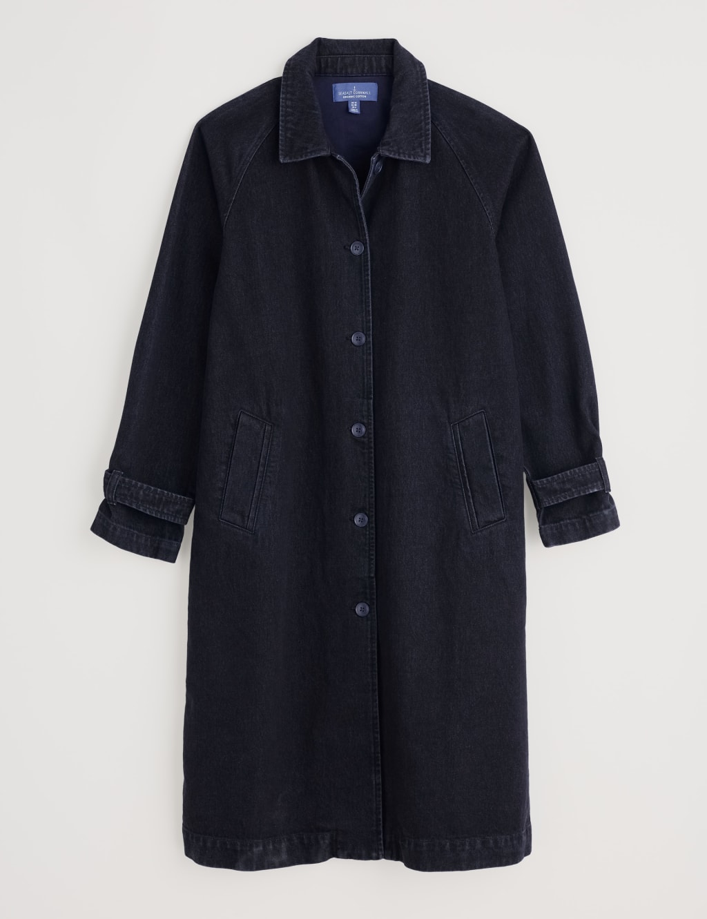 Pure Cotton Collared Longline Mac 2 of 4