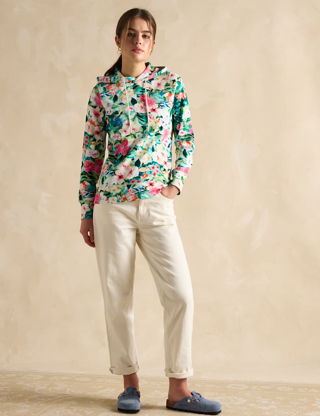 Cotton Rich Floral Hoodie 2 of 5