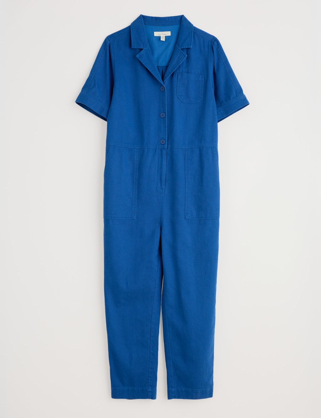 Linen Blend Cropped Jumpsuit 2 of 4