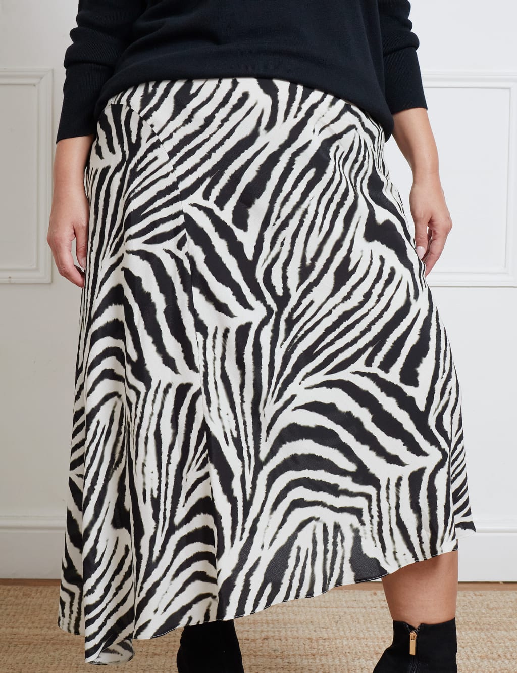 M&s collection animal print slip midi skirt online