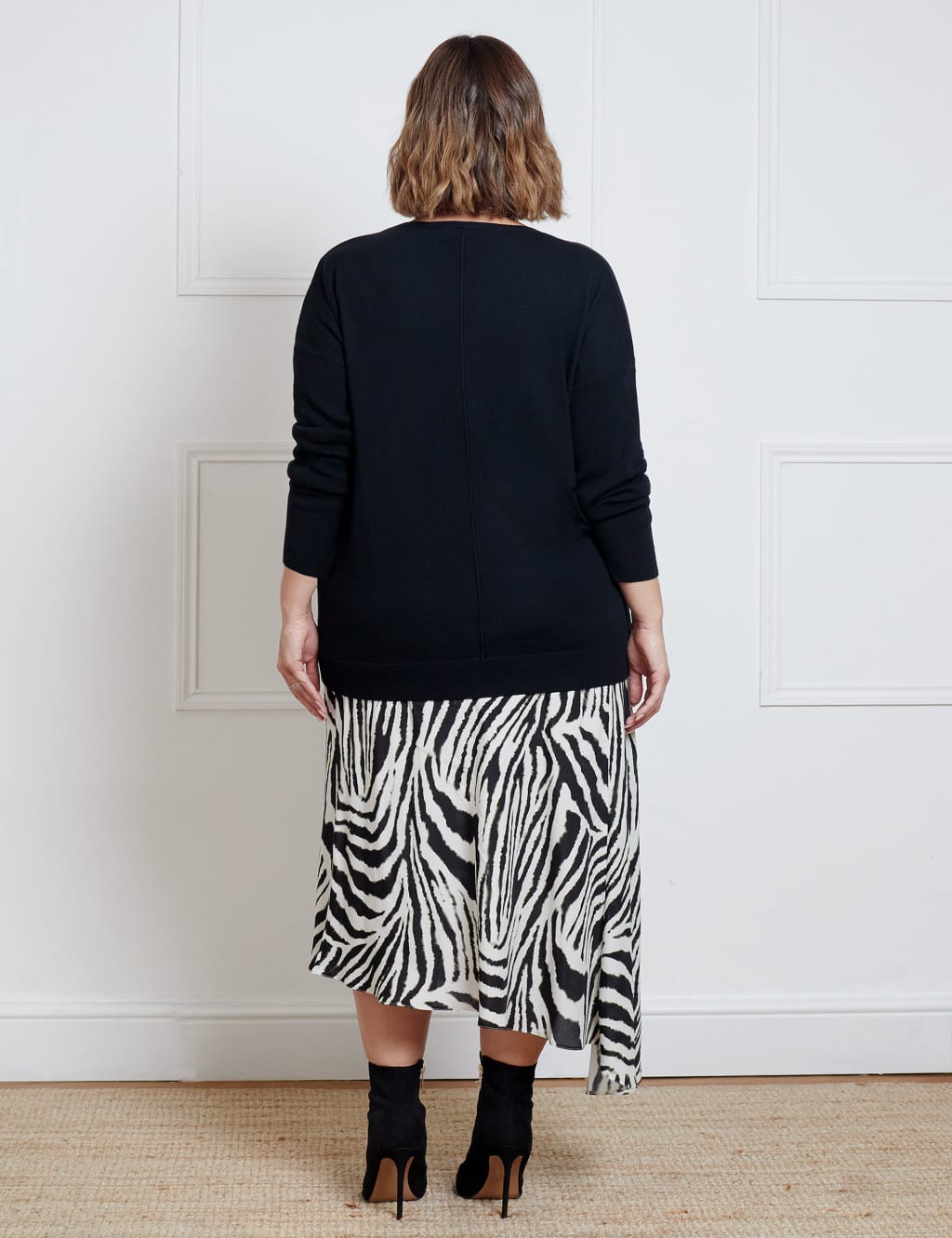 Leopard print asymmetric midi skirt new arrivals