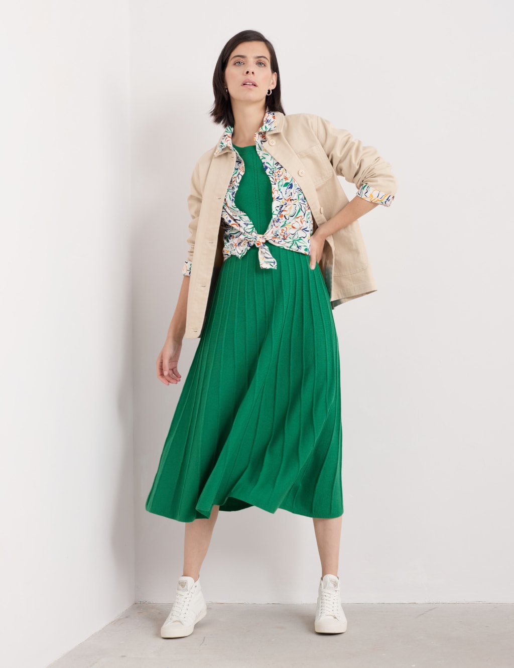 Knitted Midi Jumper Dress with Merino Wool 3 of 4