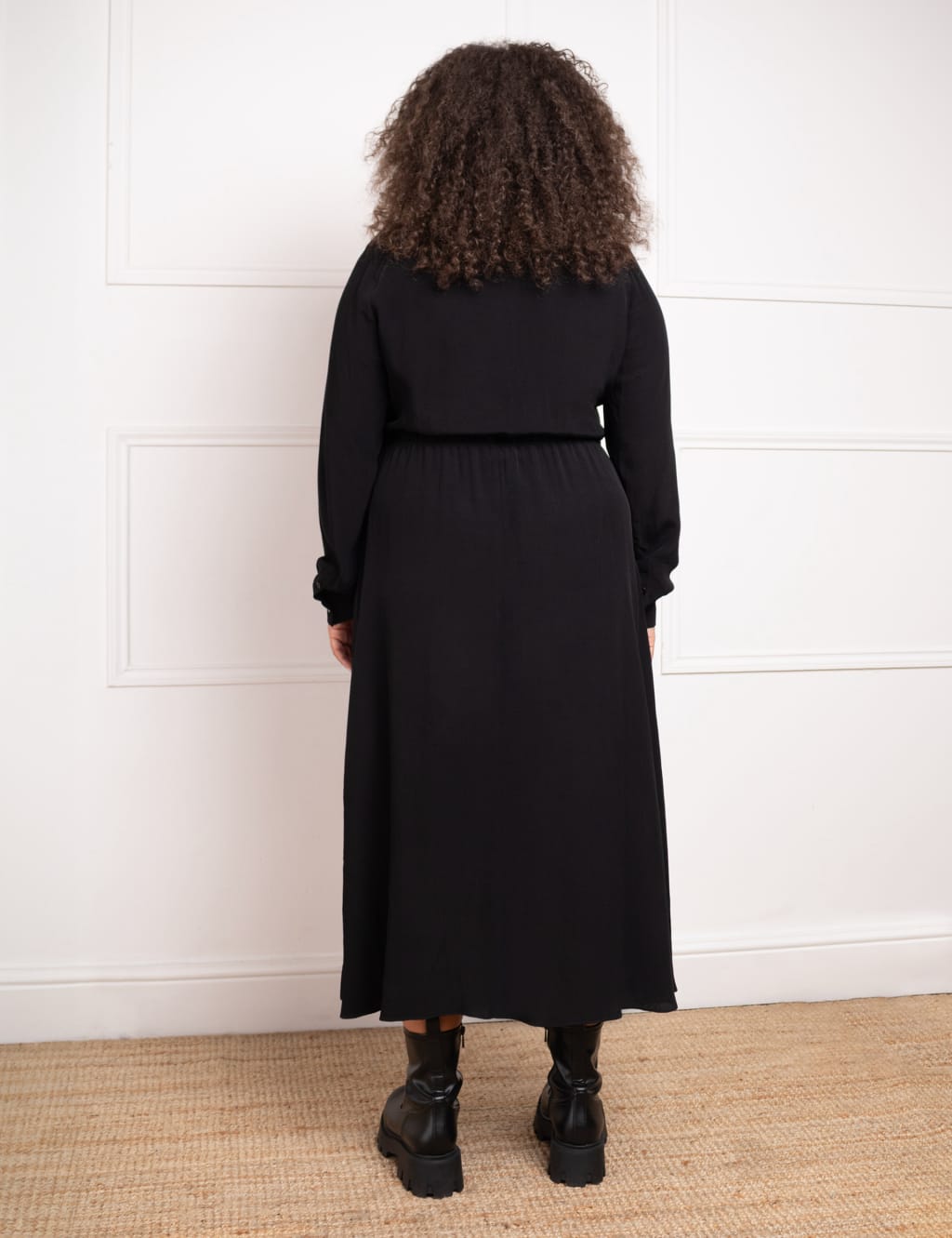 Button Front Belted Midi Shirt Dress 2 of 3