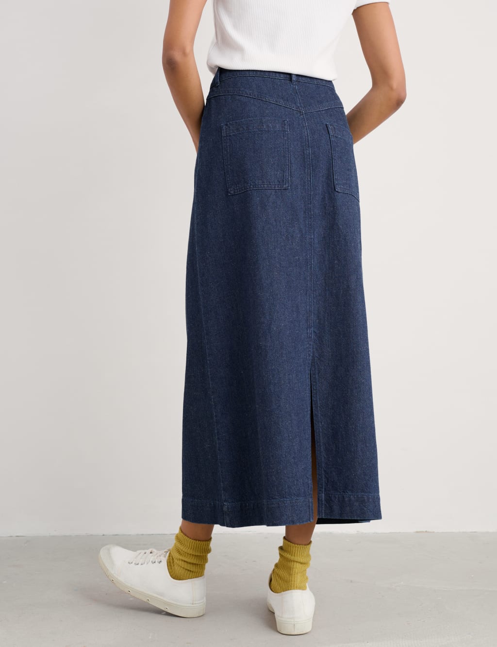 Denim Midi Skirt 3 of 3