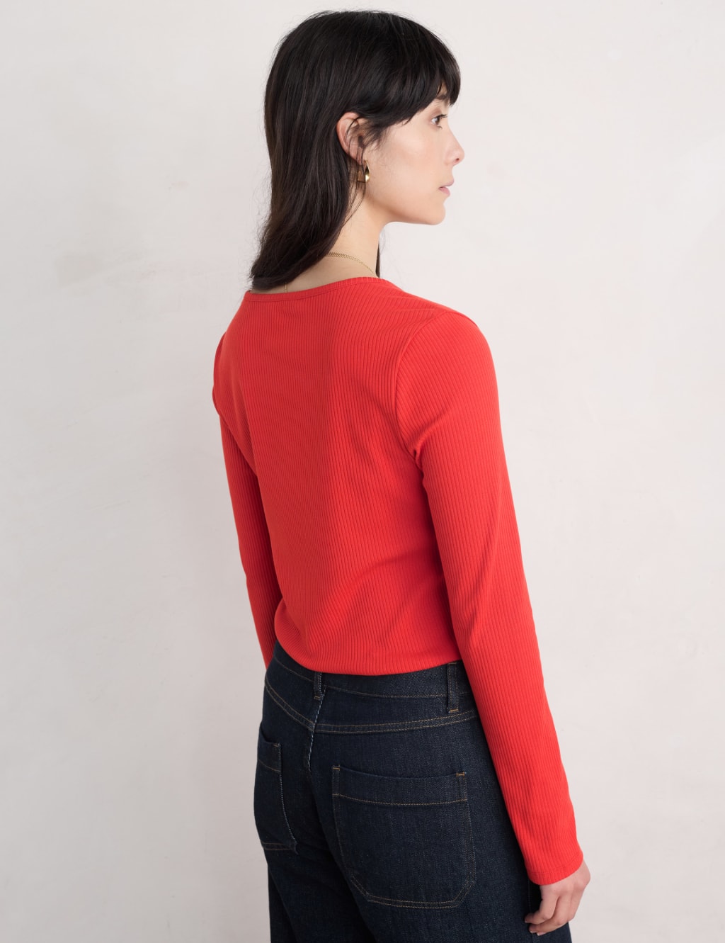Cotton Rich Ribbed Fitted Top 4 of 4