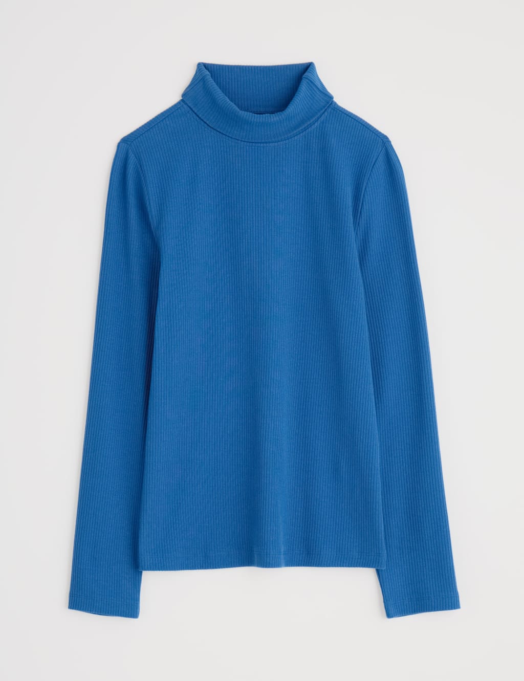Cotton Rich Ribbed Roll Neck Slim Fit Top 2 of 4
