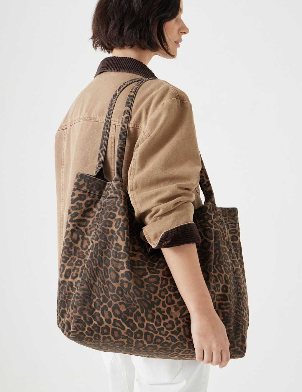 Pure Cotton Canvas Animal Print Tote Bag 3 of 4