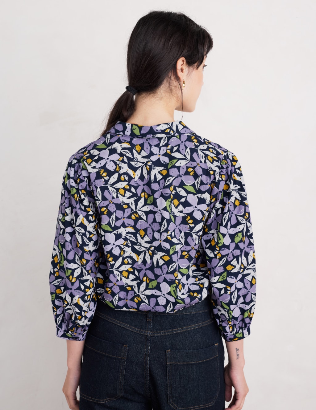 Pure Cotton Floral Blouse 4 of 4