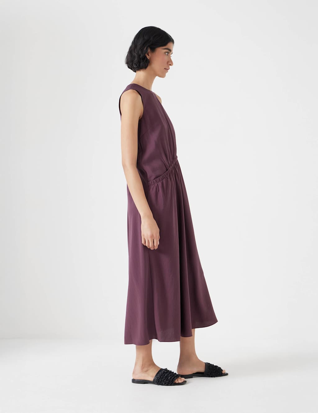 Sleeveless Midi Waisted Dress 3 of 4