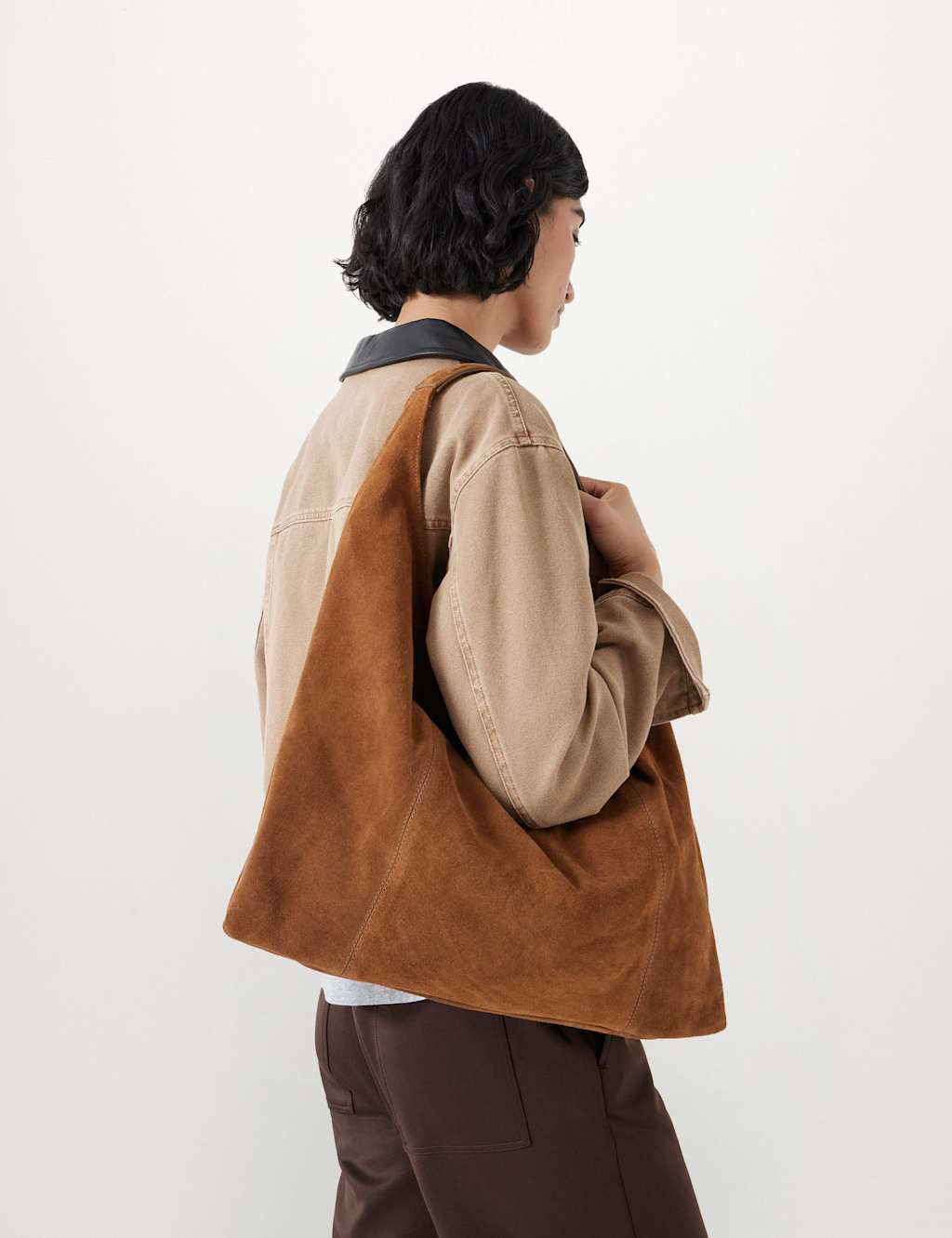 Suede Tote Bag 4 of 6