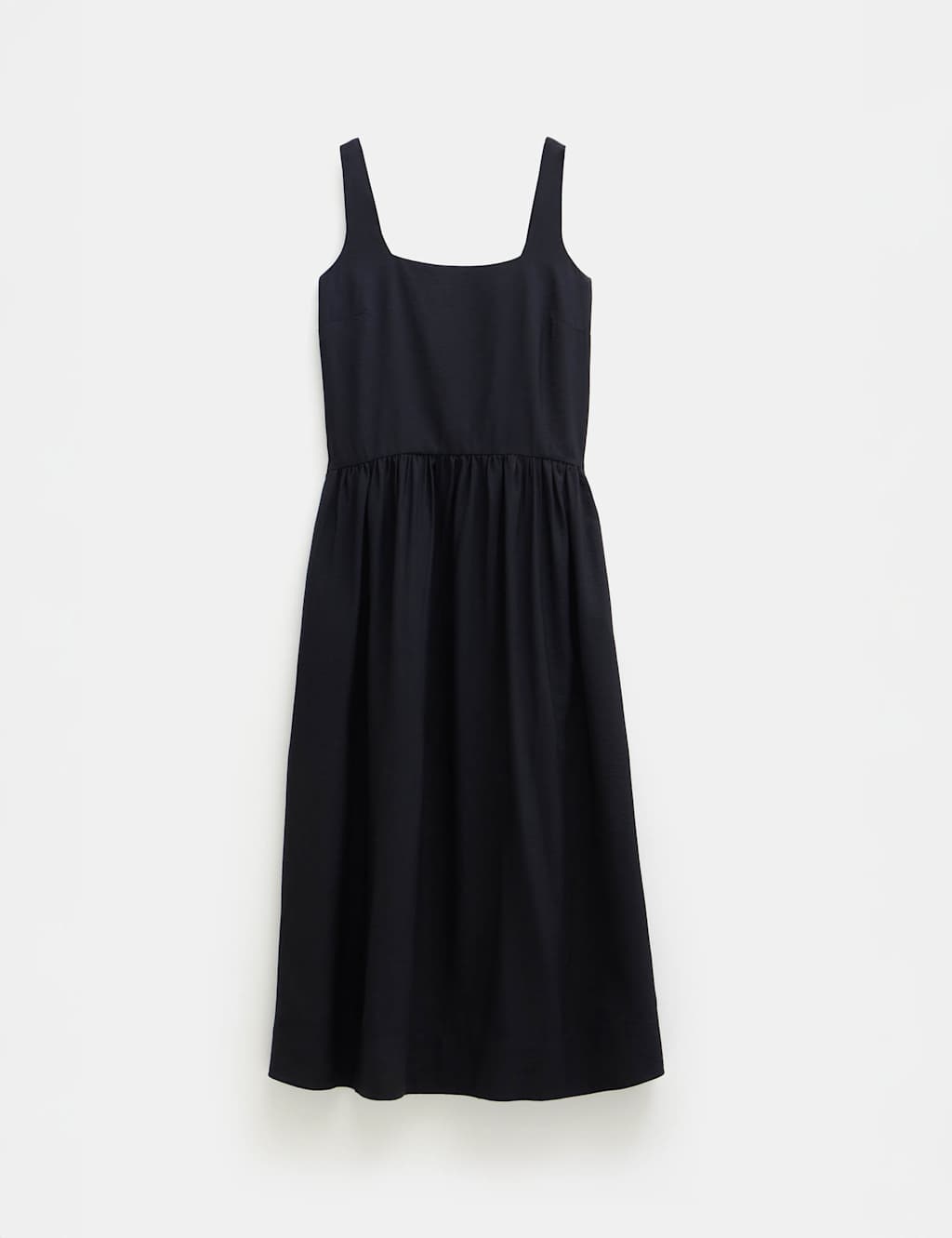 Square Neck Midi Waisted Dress 2 of 4
