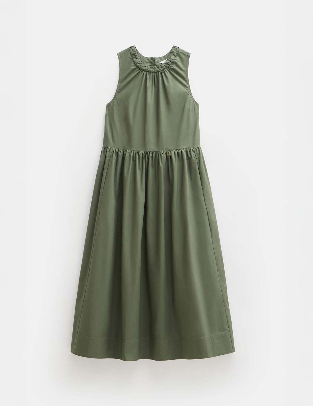 Pure Cotton Round Neck Maxi Waisted Dress 2 of 5