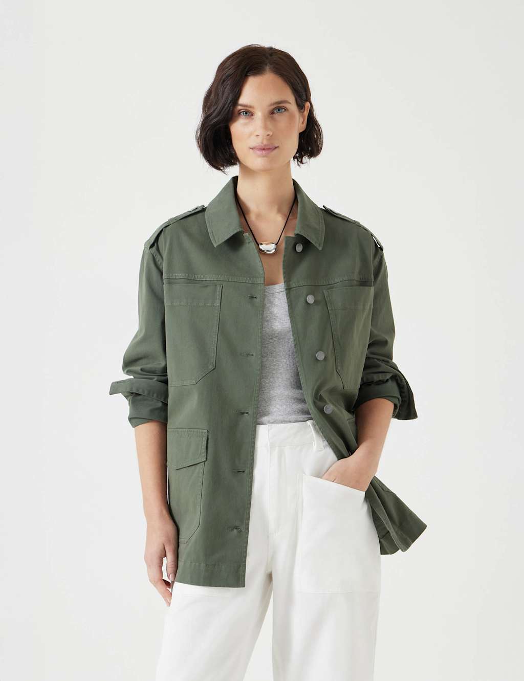 Cotton Rich Oversized Utility Jacket 6 of 6