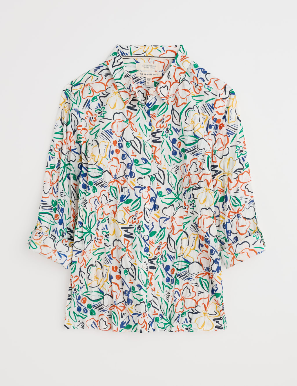 Pure Cotton Floral Collared Shirt 2 of 5