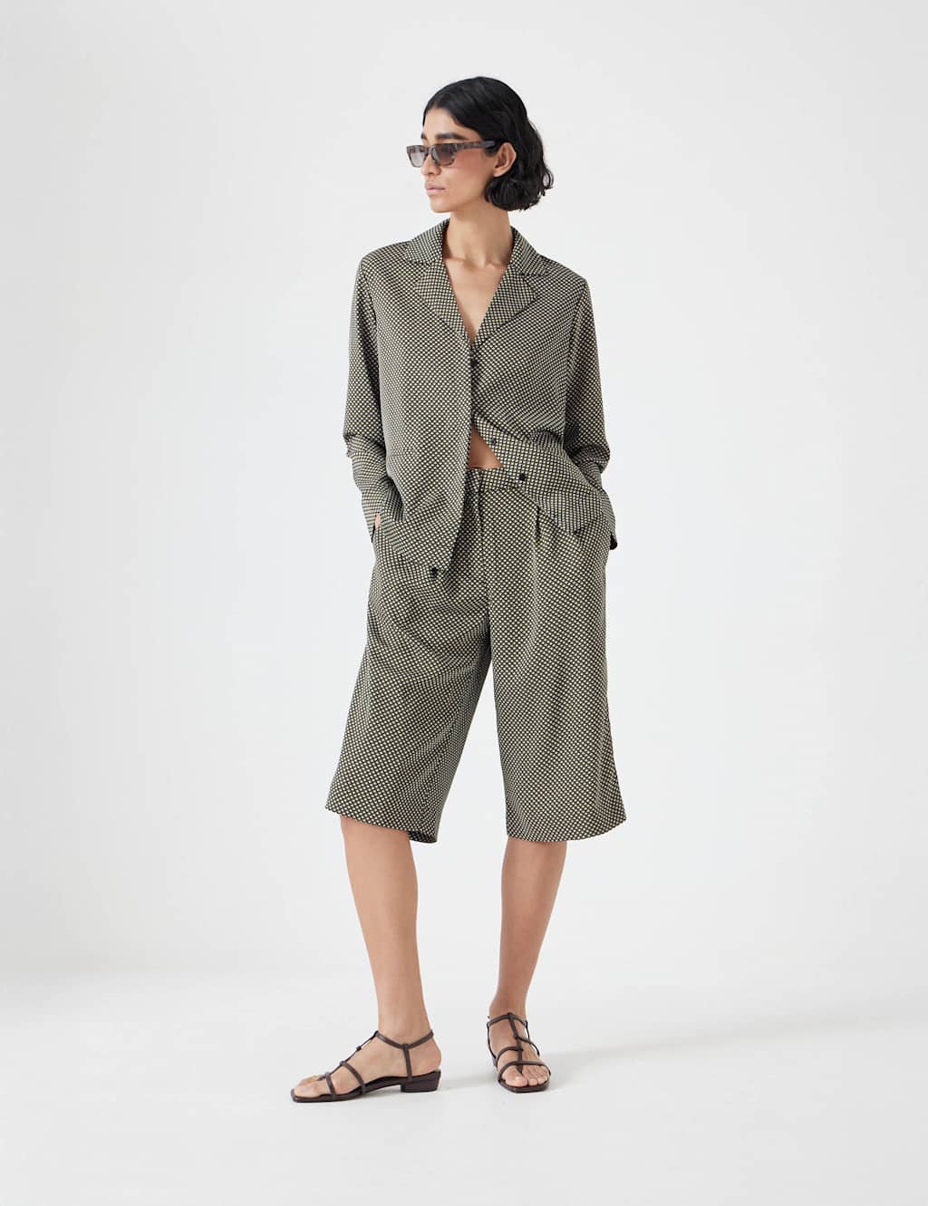 Geometric Collared Relaxed Shirt 1 of 3