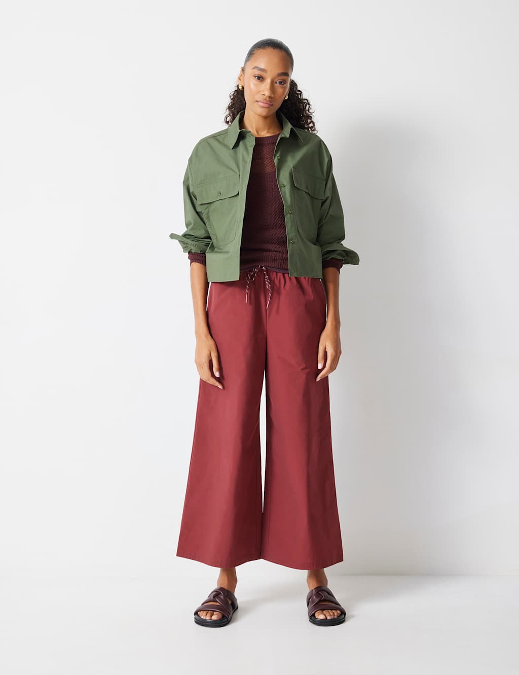 Pure Cotton Oversized Cropped Utility Shirt 5 of 5