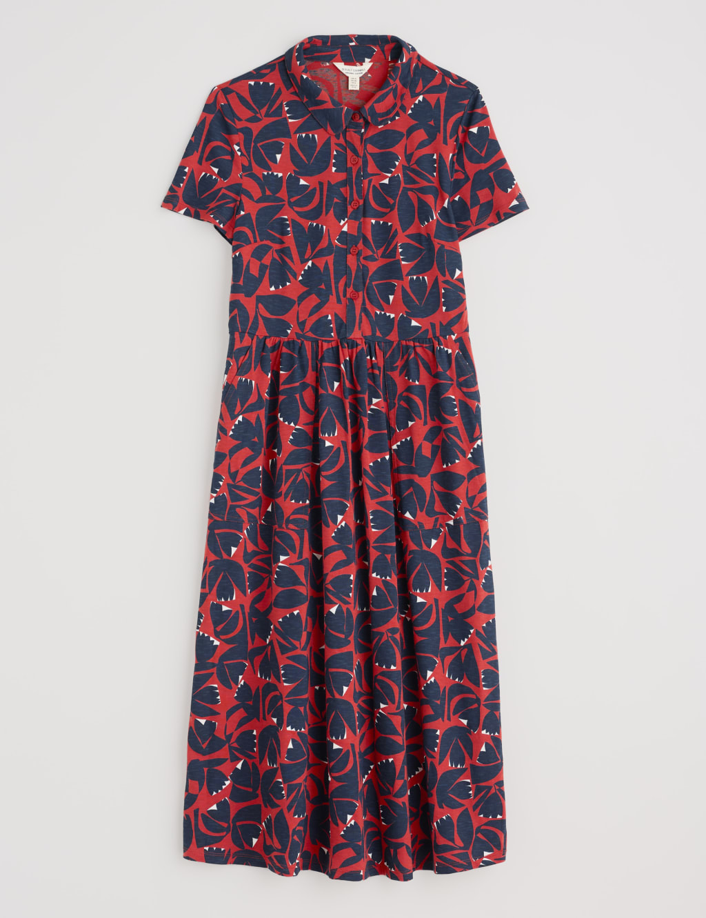 Pure Cotton Floral Midi Shirt Dress 2 of 4