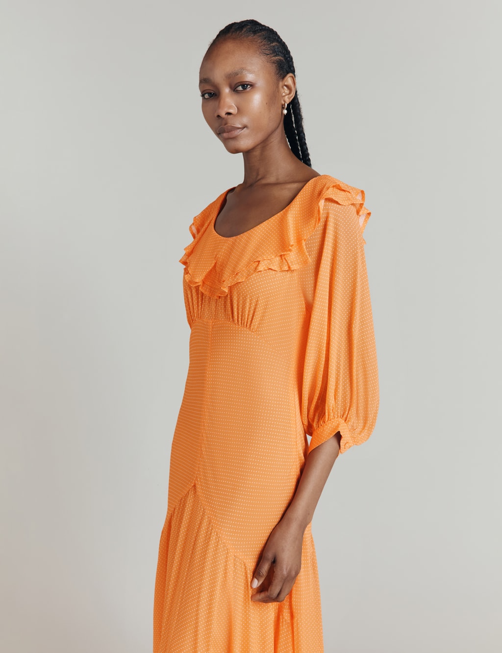 Spot smock dress top