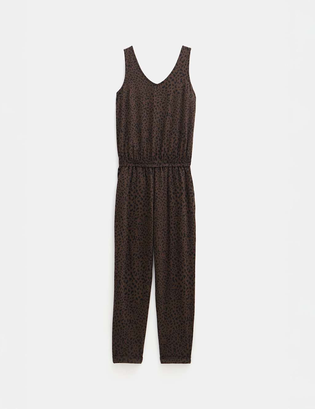 Jersey Animal Print Cropped Jumpsuit 2 of 5