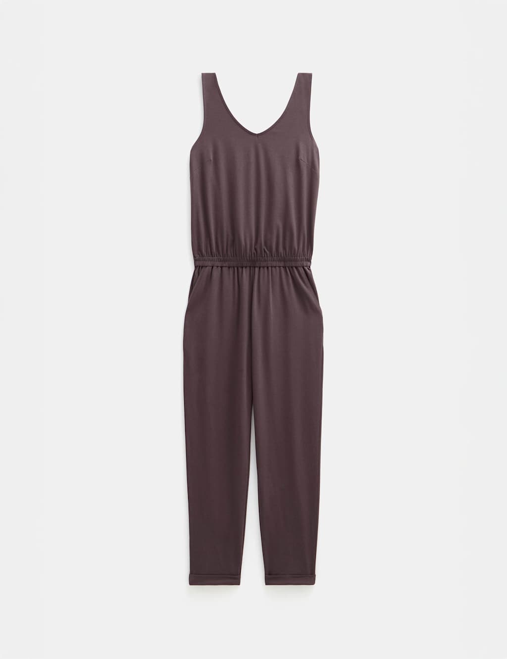 Cotton Blend Jersey Cropped Jumpsuit 2 of 5