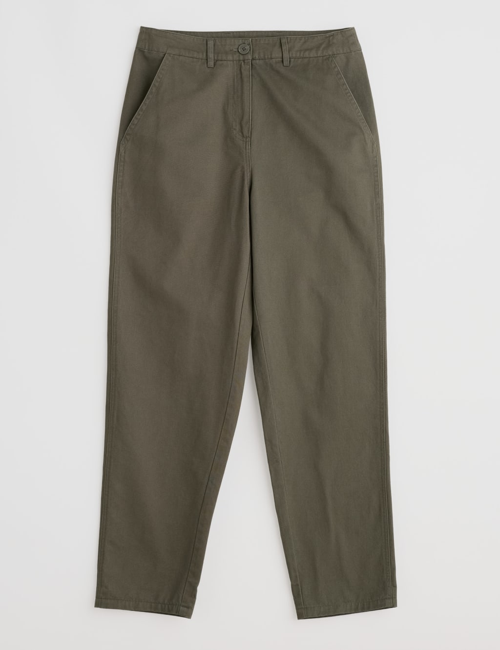 Pure Cotton Tapered Cropped Trousers 2 of 4
