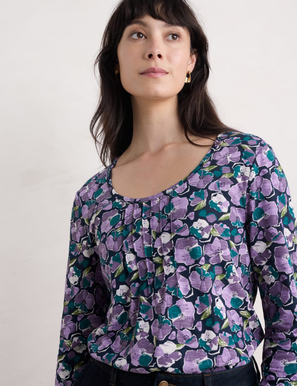 Pure Cotton Floral Tunic 3 of 4