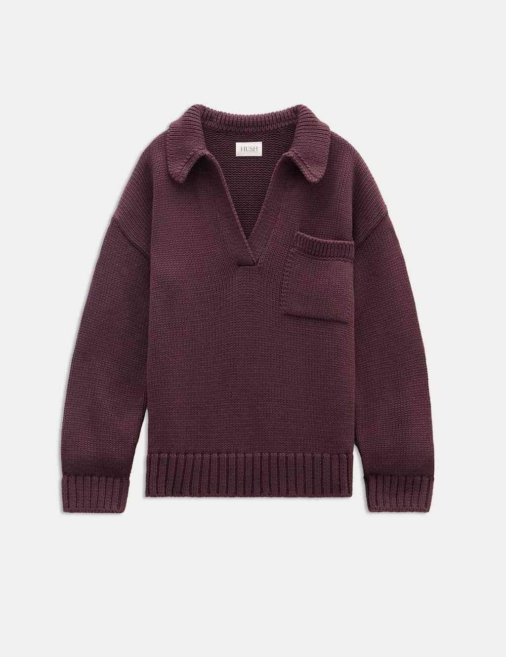 Pure Cotton Collared V-Neck Relaxed Jumper 2 of 5
