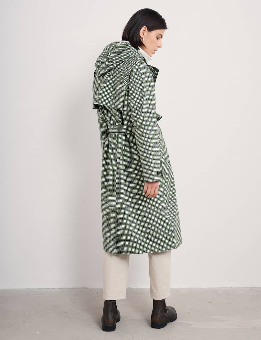Pure Cotton Belted Hooded Longline Trench Coat 4 of 4