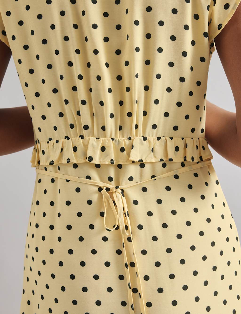 Spot Print V-Neck Midi Skater Dress 5 of 7