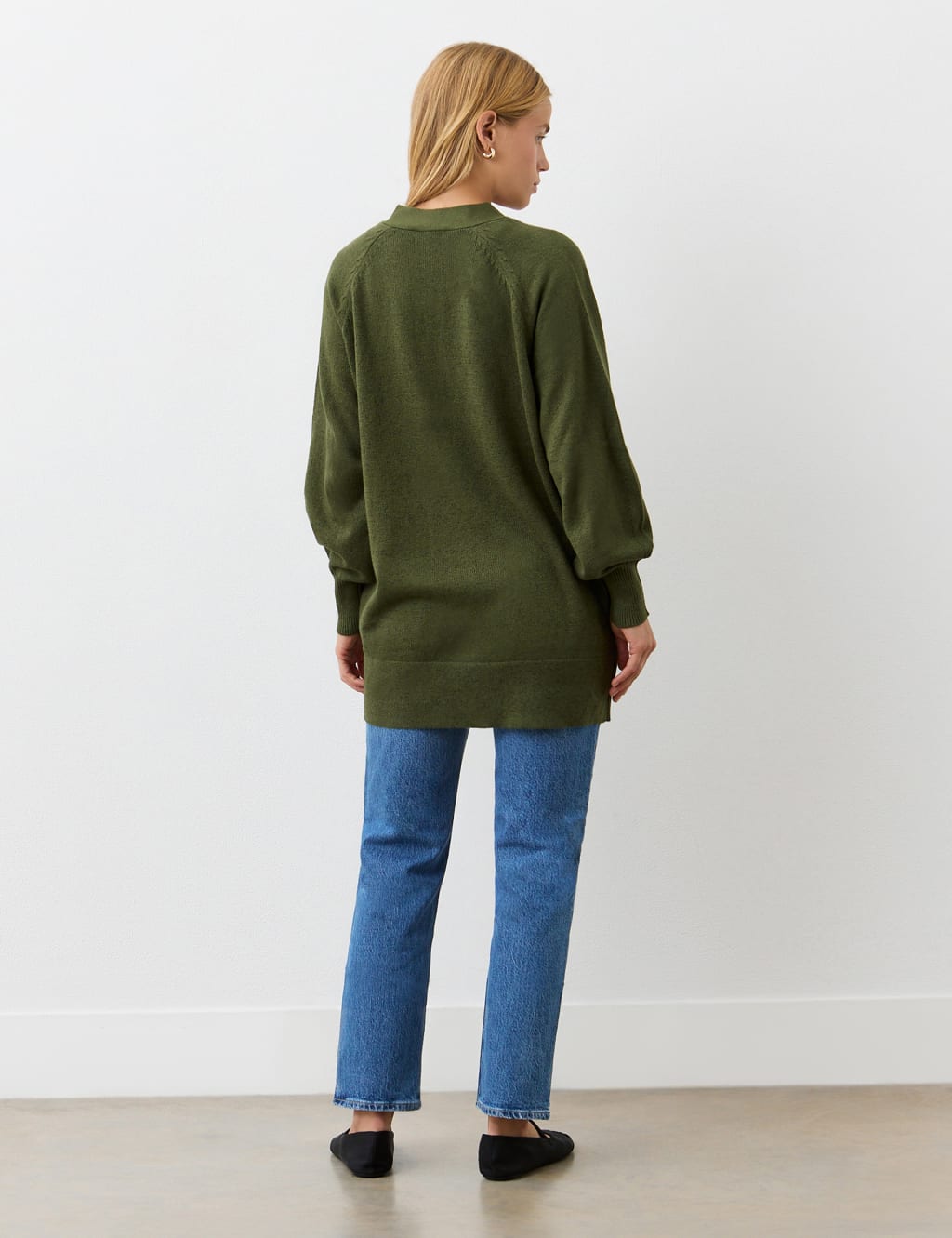 Cotton Rich V-Neck Button Front Cardigan 2 of 4