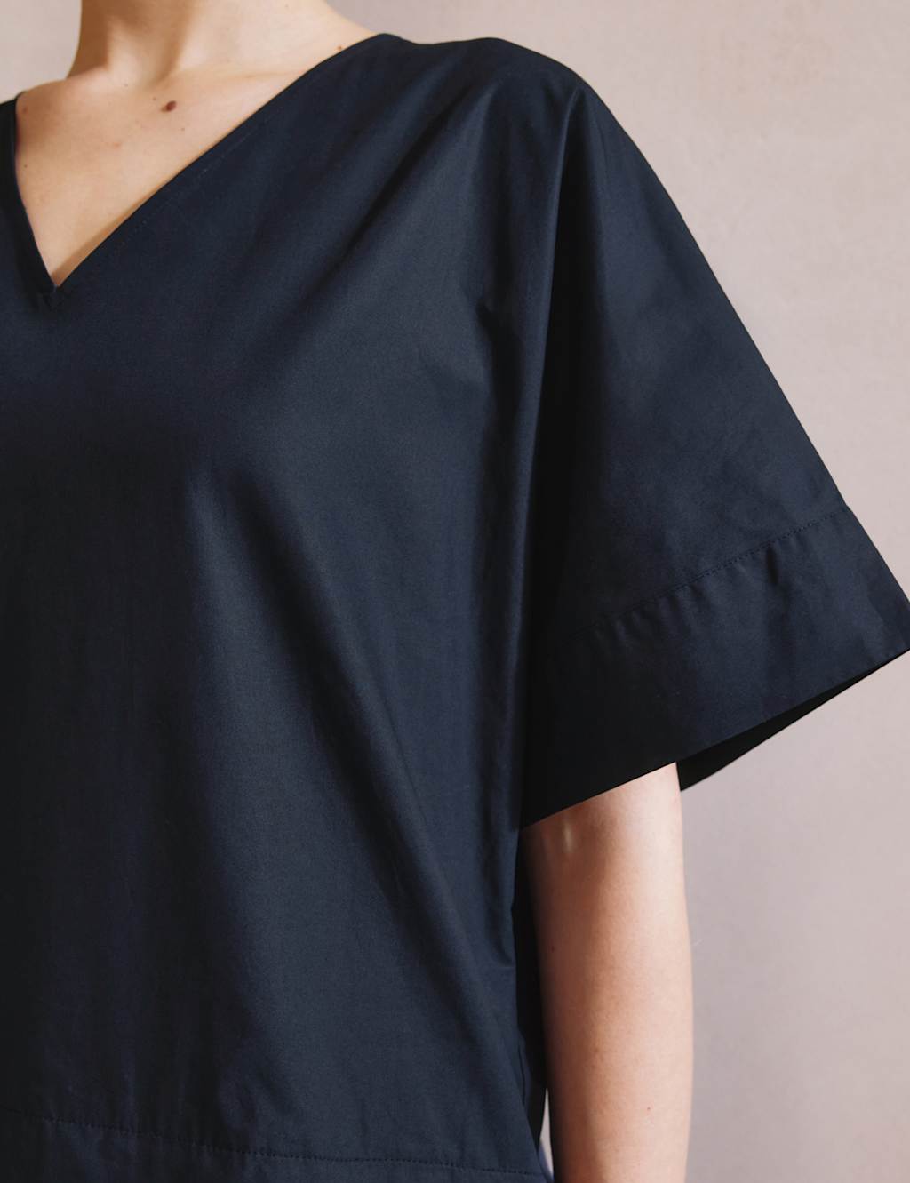 Pure Cotton Dropped Waist Midi Smock Dress 6 of 6