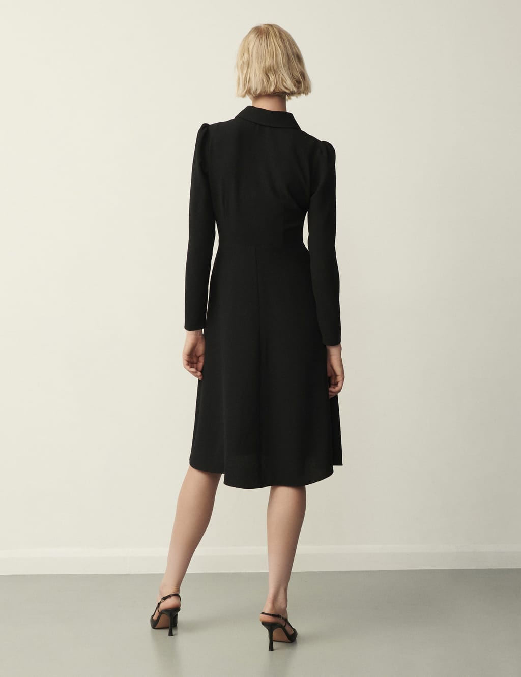 Crepe Midi Shirt Dress 3 of 4