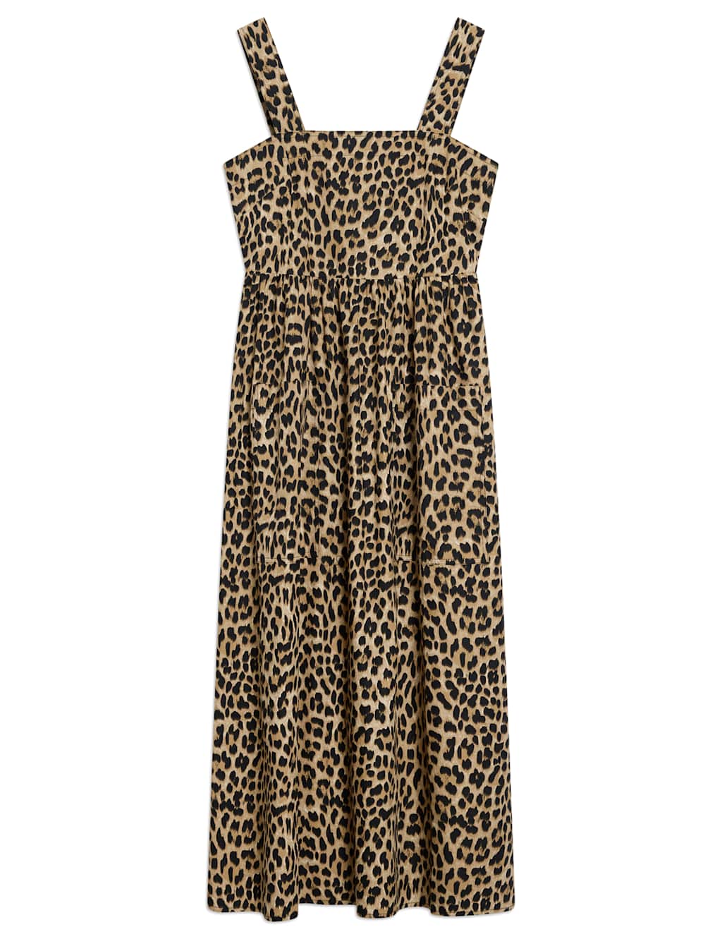 Pure Cotton Animal Print Wide Strap Midi Dress 2 of 5