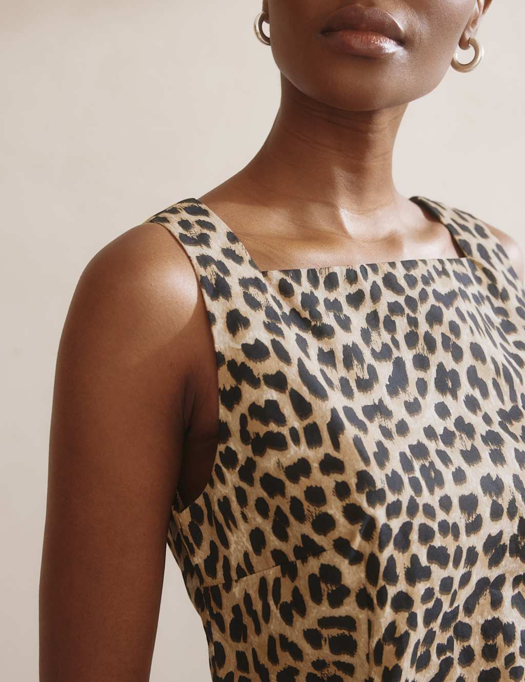 Pure Cotton Animal Print Mini Shift Dress 4 of 4