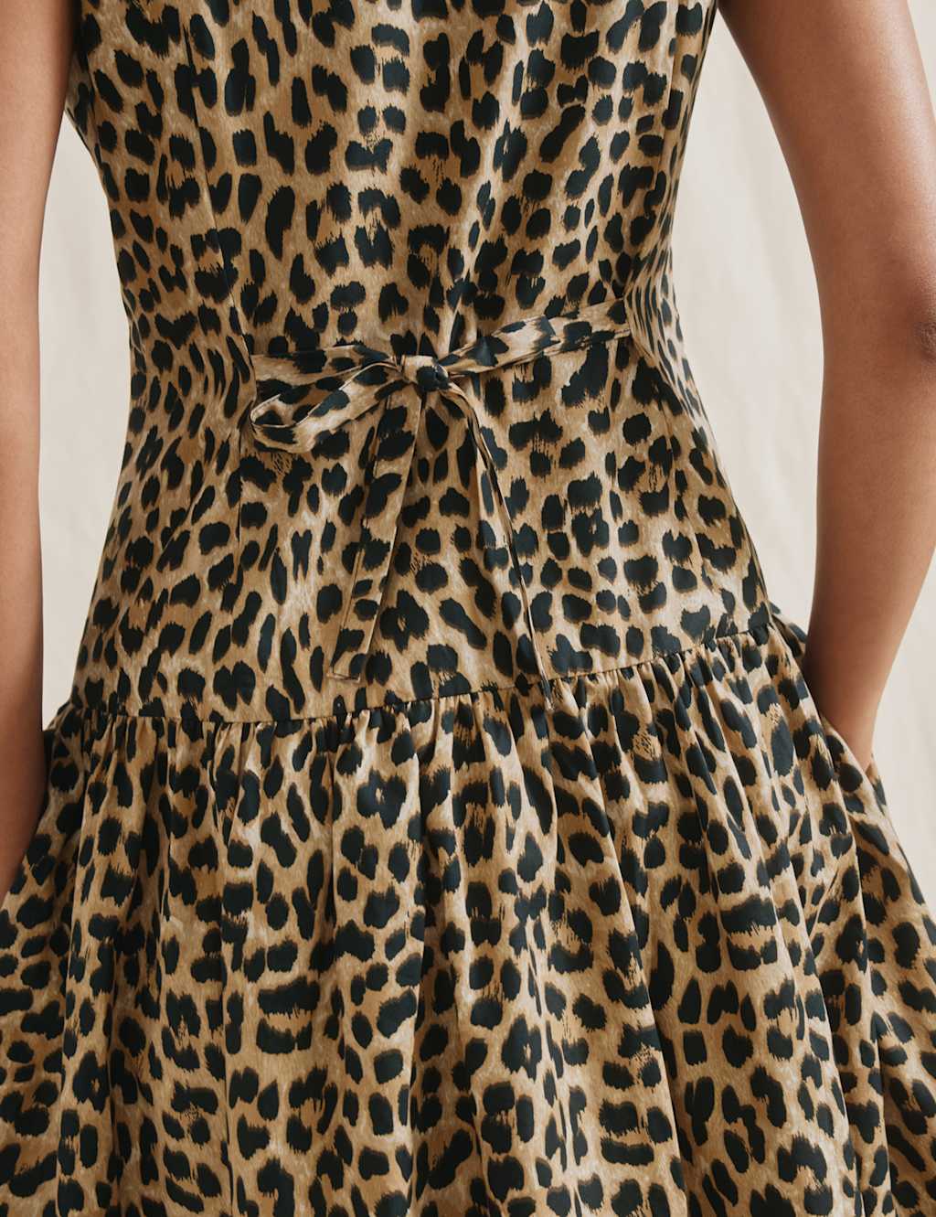 Pure Cotton Animal Print Midi Waistcoat Dress 5 of 6