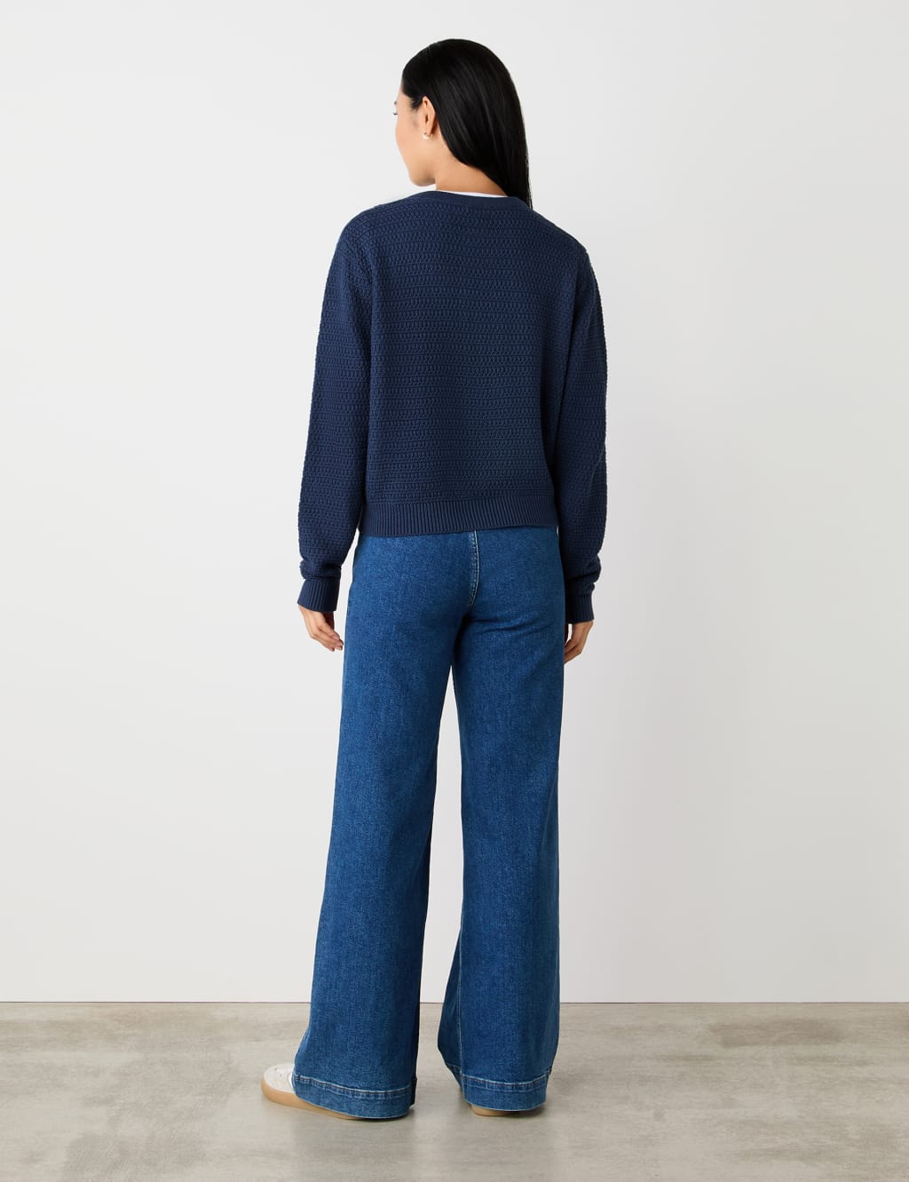 Pure Cotton Textured Button Front Cardigan 4 of 4