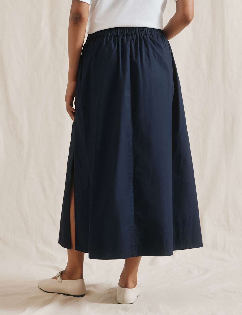 Pure Cotton Midaxi A-Line Skirt 3 of 5