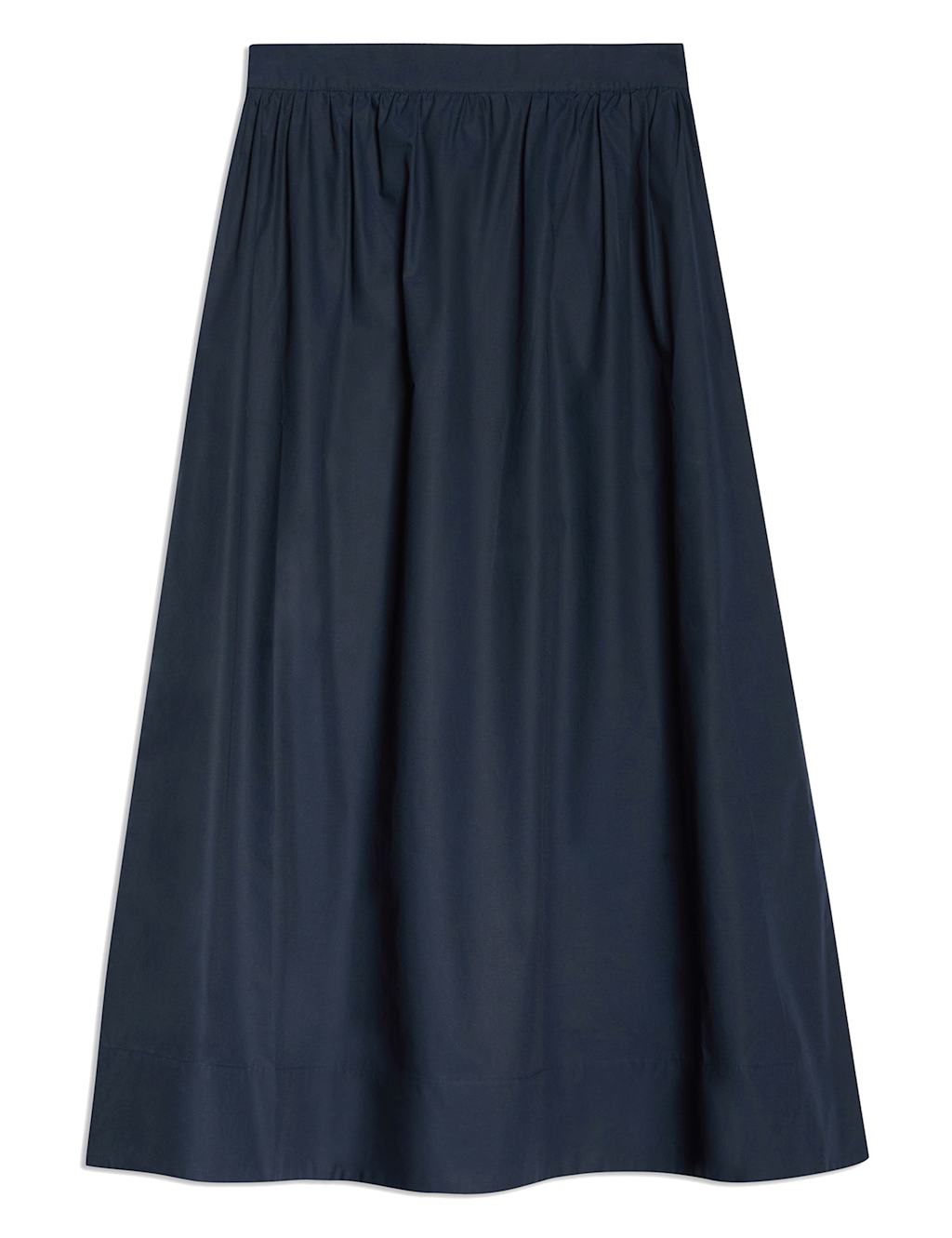 Pure Cotton Midaxi A-Line Skirt 2 of 5
