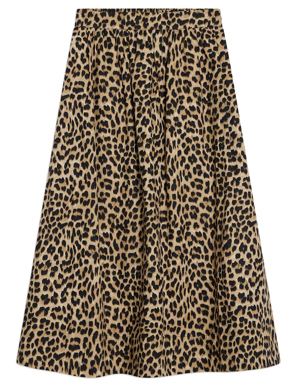 Pure Cotton Animal Print Midaxi A-Line Skirt 2 of 6