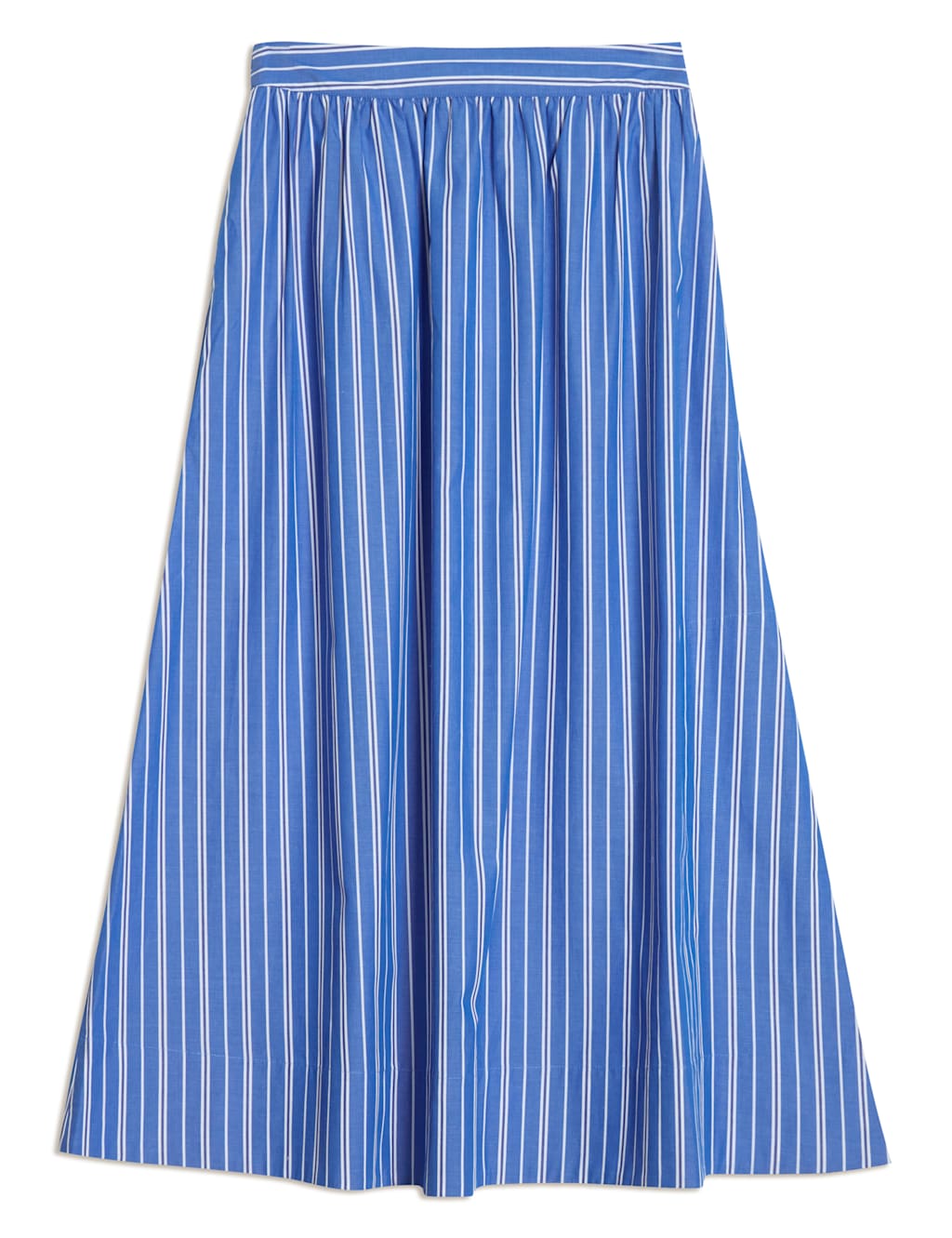 Cotton Rich Striped Midaxi Skirt 2 of 5