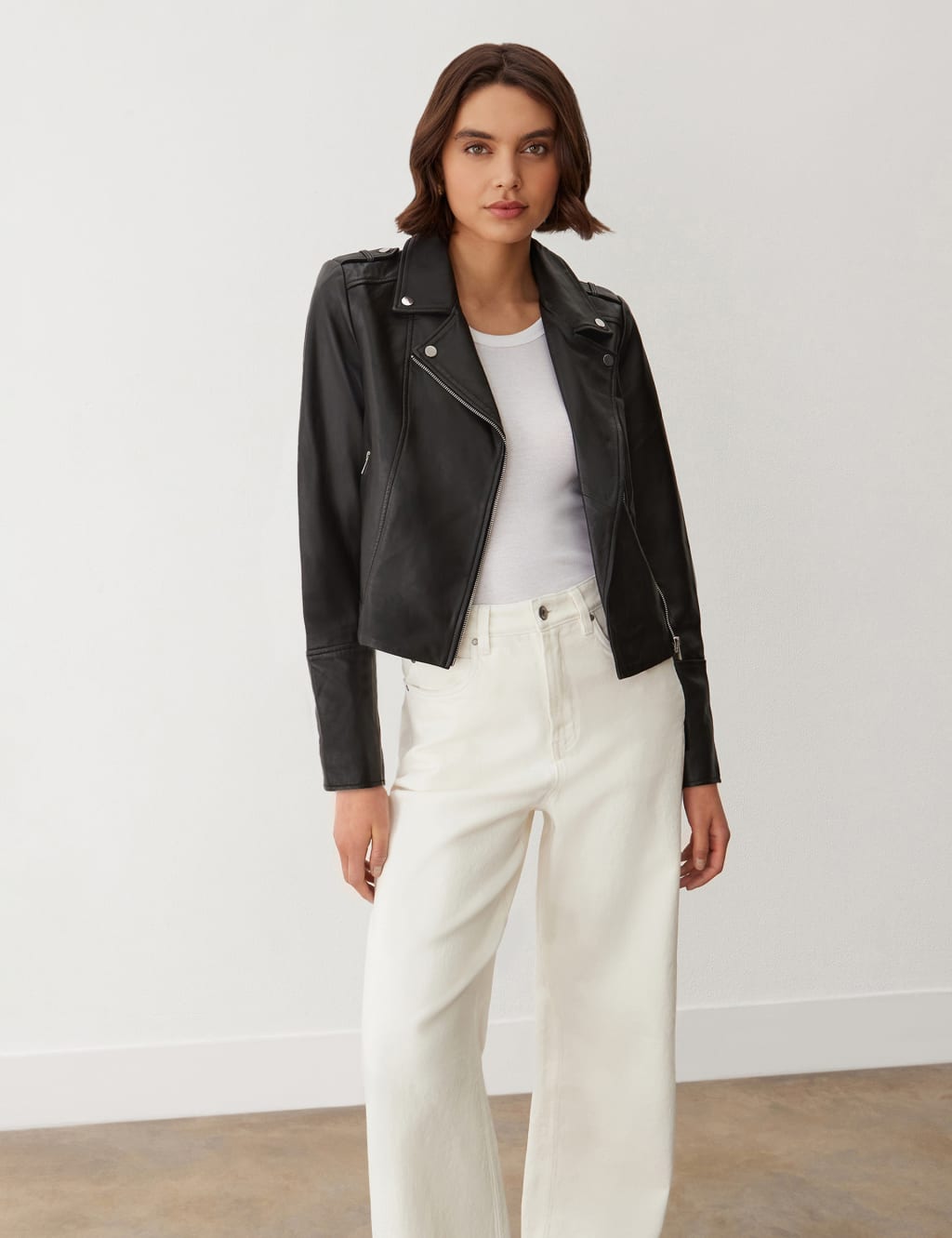 Leather Biker Jacket 2 of 5
